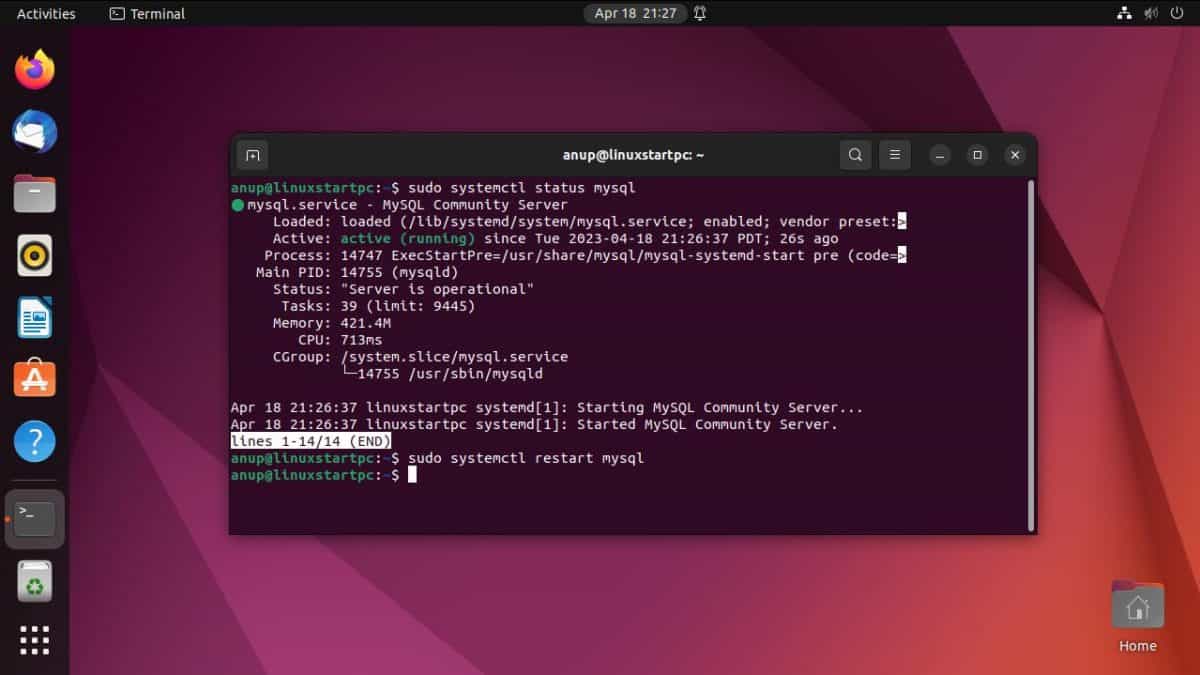 How To Start, Stop, And Restart MySQL Server On Ubuntu - Linux Start