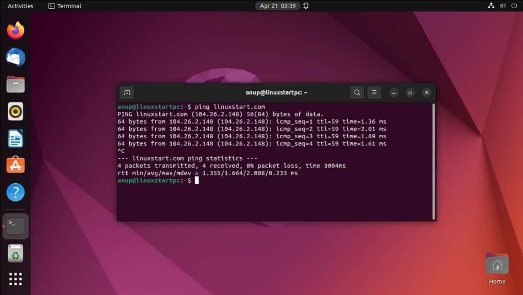 How To Use The Ping Command In Ubuntu - Linux Start